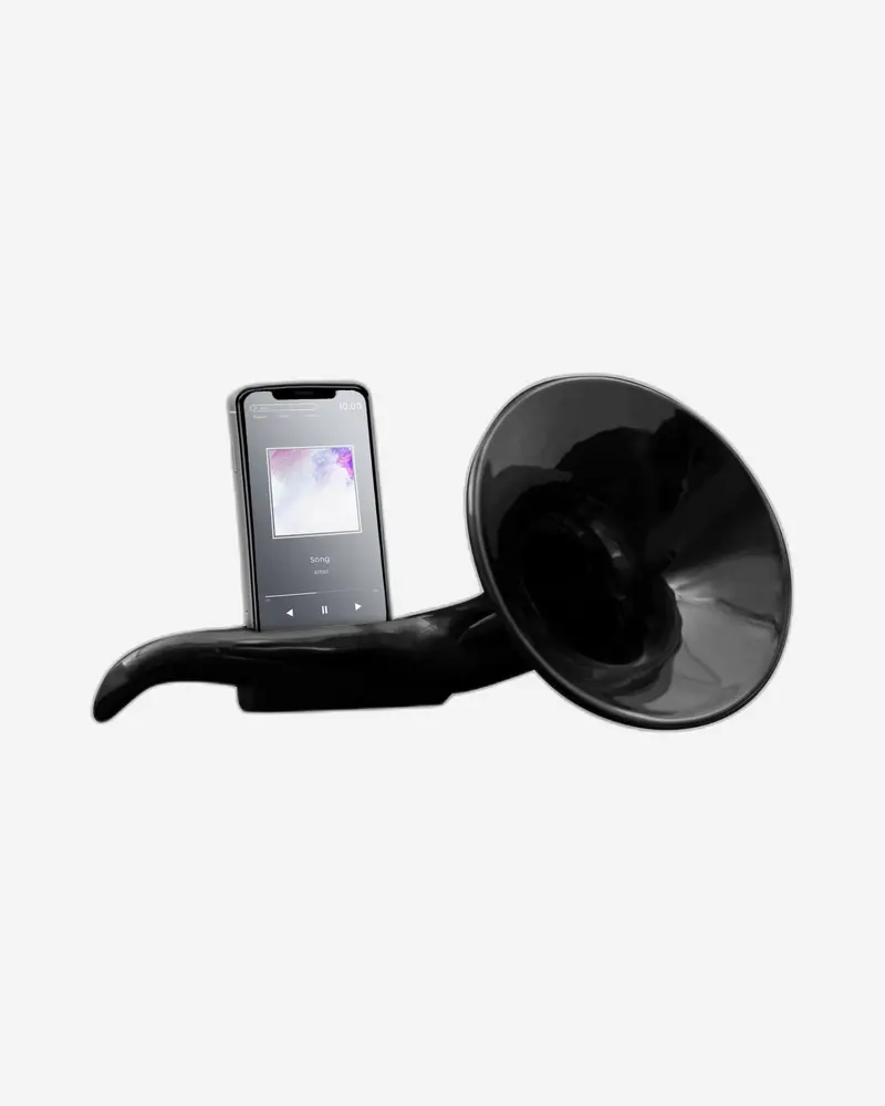 Dimlaj Megaphone Matte Black Decorative Statement Item 1