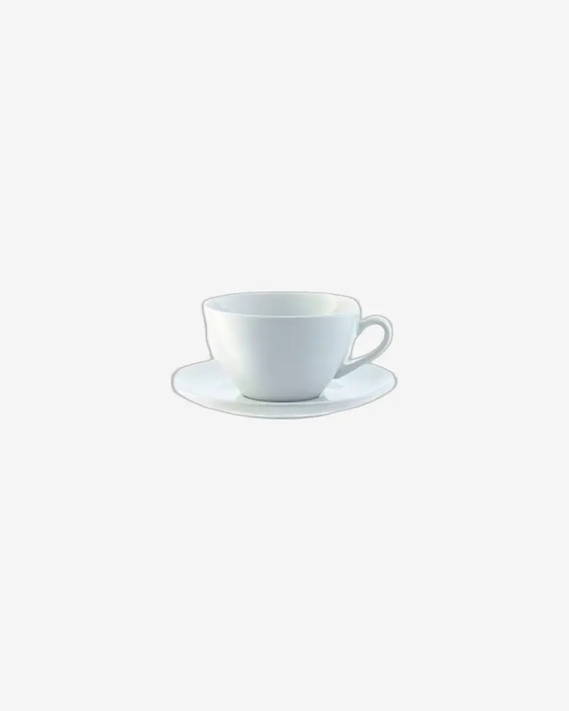Dine Curved Cappuccino Cup And Saucer Set – 350Ml (Set Of 4) 1