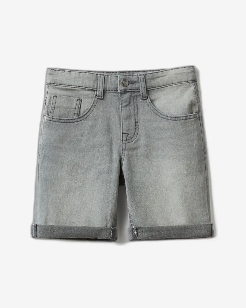 Eco-Recycled Denim Slim-Fit Bermuda Shorts 1