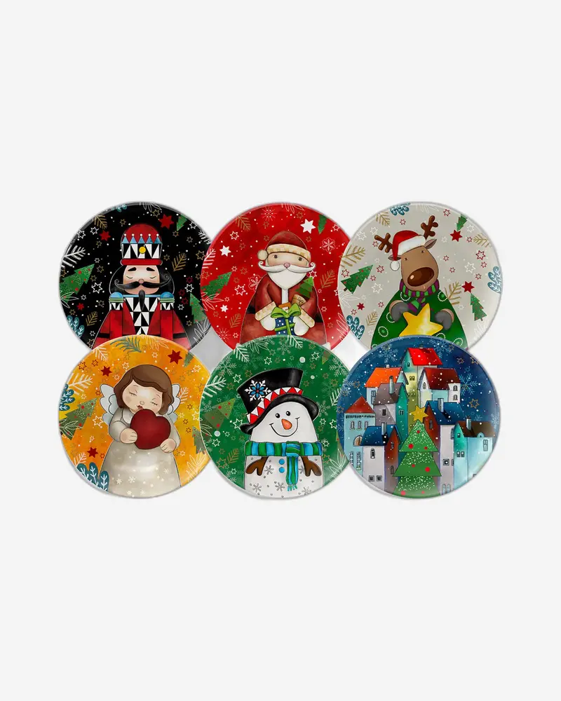 Egan Set Of 6 Holiday Dessert Plates – 19 Cm Diameter (Model 120075) 1