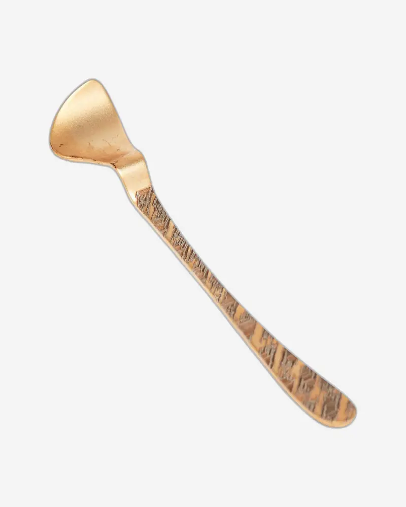 Engraved Matte Gold Tea Spoon Set – Elegant 6-Piece Flatware Collection 1
