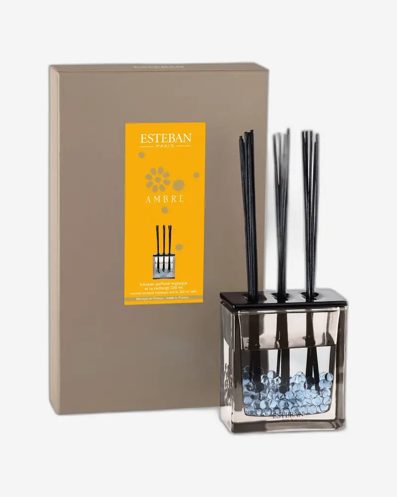 Esteban Ambre Triptyque Scented Bouquet Set With 250 Ml Refill – Azure Grey 1