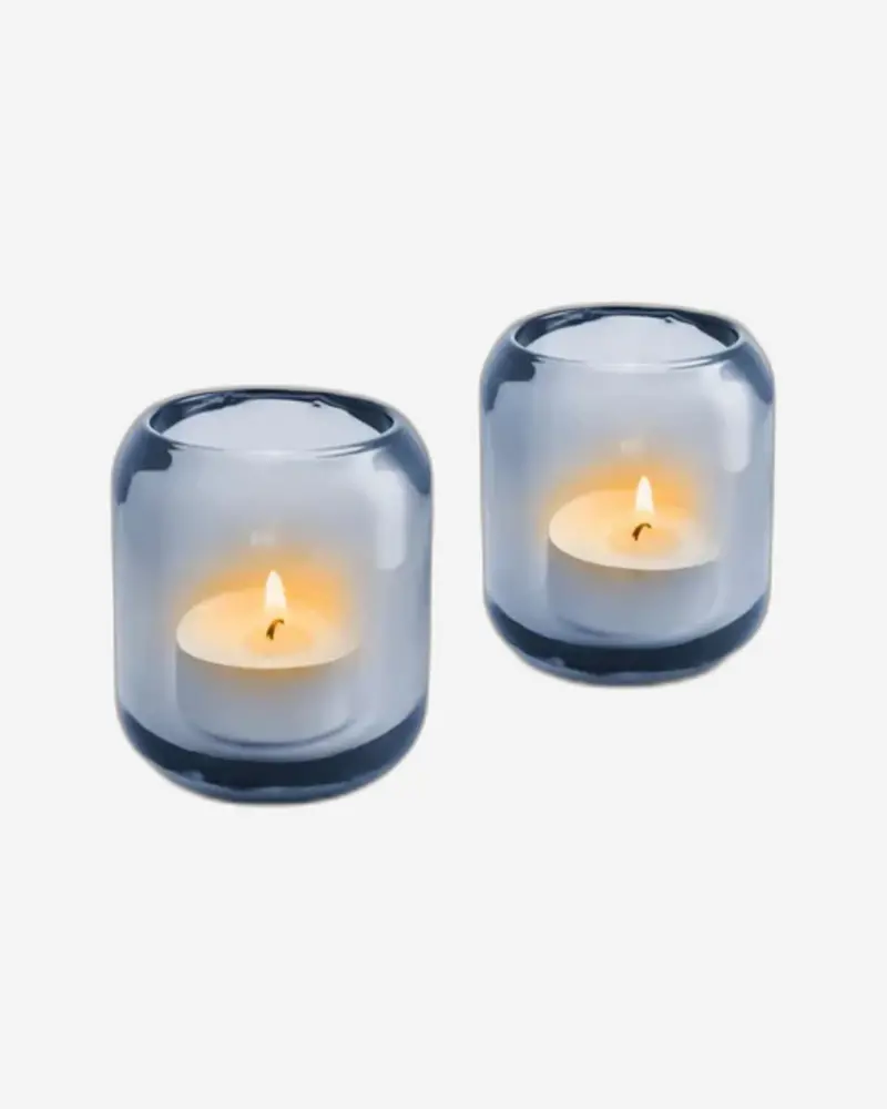 Eva Solo 571376 Acorn Tealight Stand Set – Two Pieces In Sea Blue 1