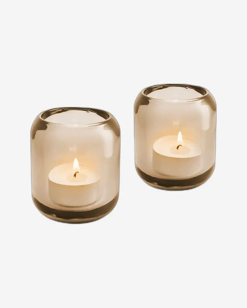 Eva Solo 571395 Acorn Tealight Holders – Set Of 2, Brown Ceramic 1