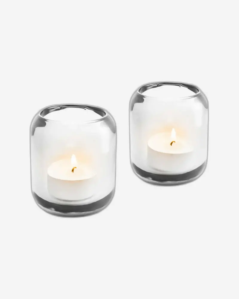 Eva Solo Acorn-Style Tealight Holder Set – Clear Glass 1