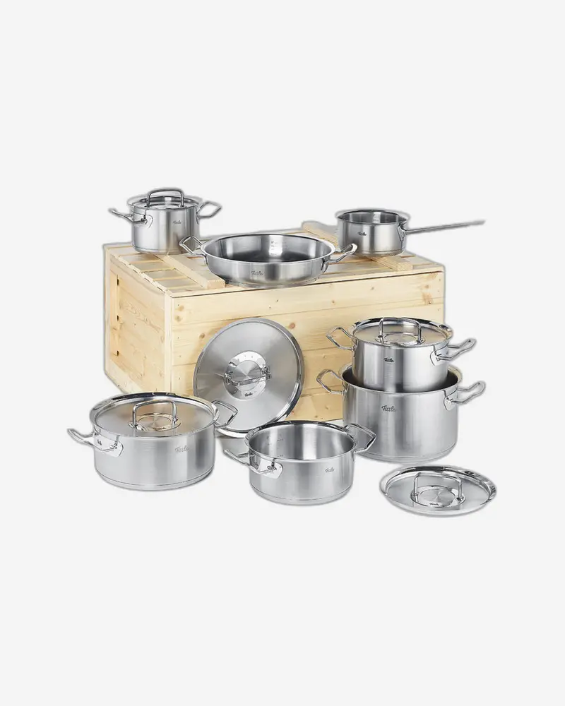 Fissler 7-Piece Cookware Set With Wooden Storage Box 1