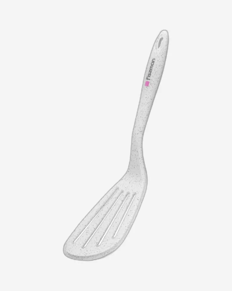 Fissman Bianca Large Slotted Turner – 32 Cm White Nylon Kitchen Spatula 1