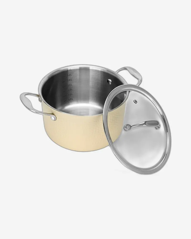Fissman Brigette Beige & Silver Saucepan, 6-Liter Capacity 1
