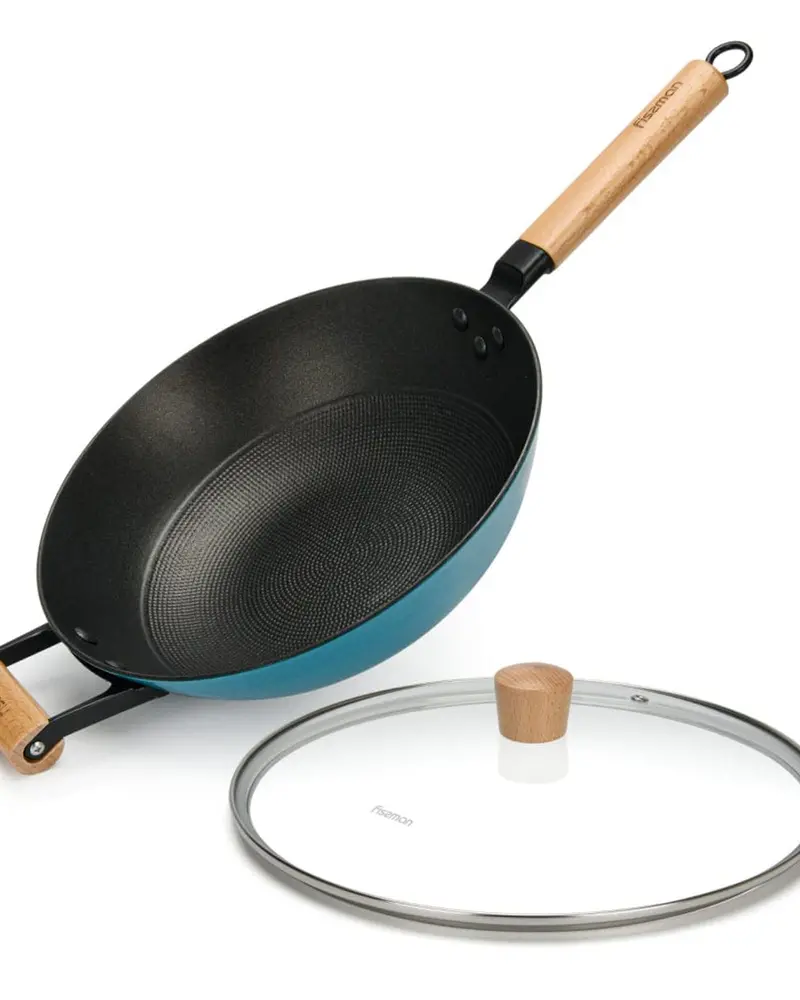 Fissman Color-Blend Black/Beige/Blue Wok 1