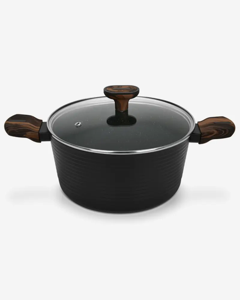 Fissman Cuisine Nonstick Aluminum Stockpot With Tempered Glass Lid – 20 Cm × 10 Cm, 2.6 L 1