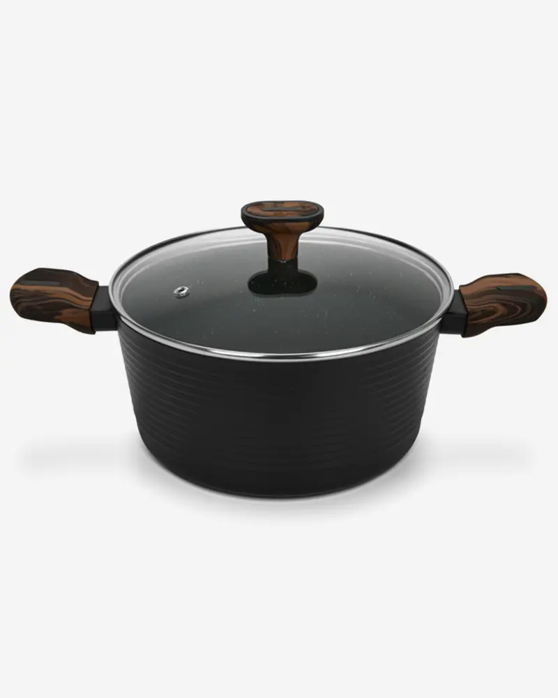 Fissman Cuisine Nonstick Aluminum Stockpot With Tempered Glass Lid – 24 Cm × 12 Cm, 4.6 L 1