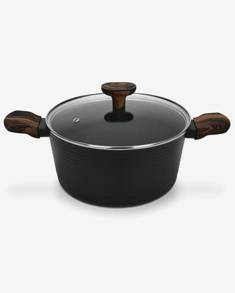 Fissman Cuisine Nonstick Aluminum Stockpot With Tempered Glass Lid – 28 Cm × 13.5 Cm, 7.1 L 1