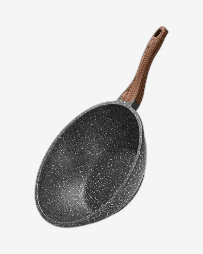 Fissman Dakjjim Aluminum Wok – 30 Cm, Black & Brown Design 1