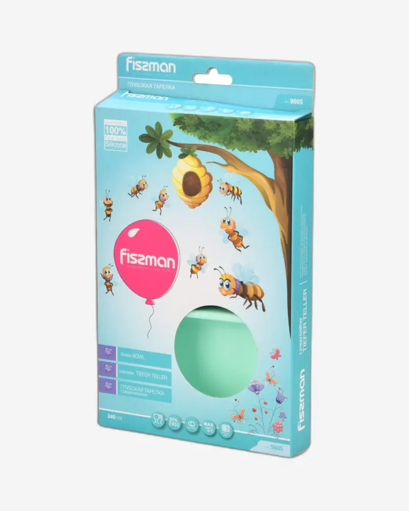 Fissman Divided Kids’ Ceramic Bowl – Mint 1