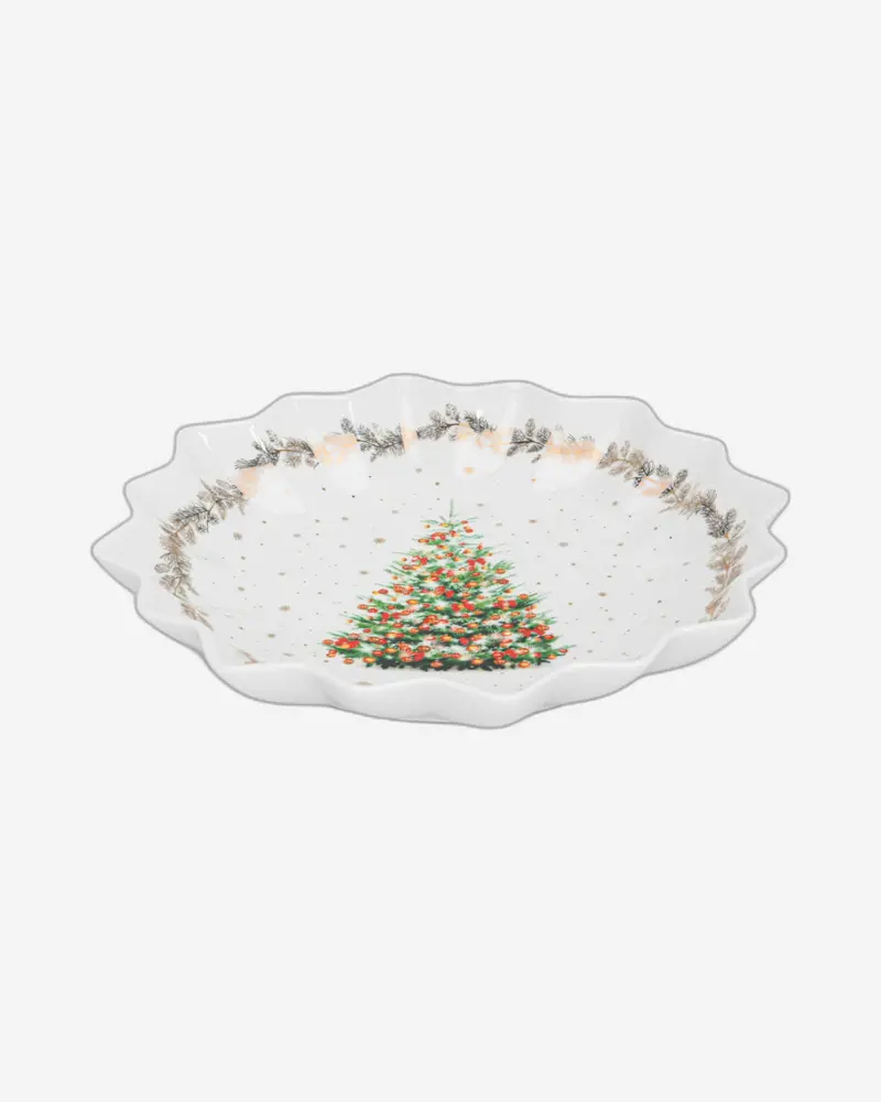 Fissman Festive Polygon Serving Dish – 24Cm Christmas Plate 1