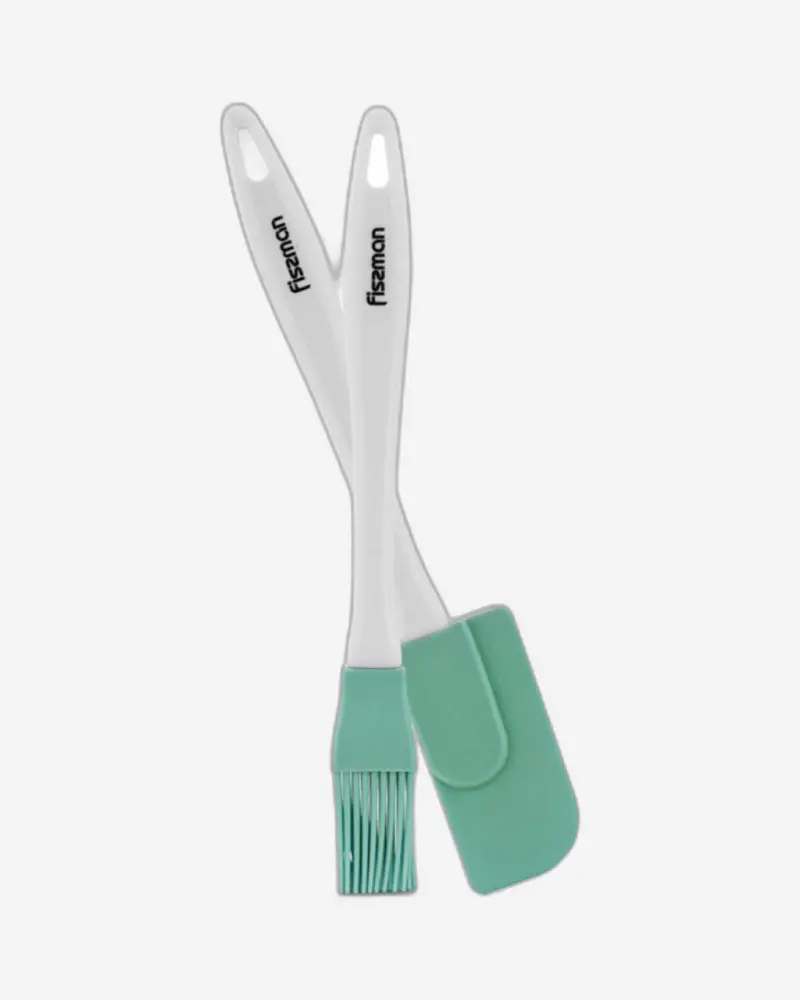 Fissman Green Brush And Silicone Spatula Set (2-Piece) 1