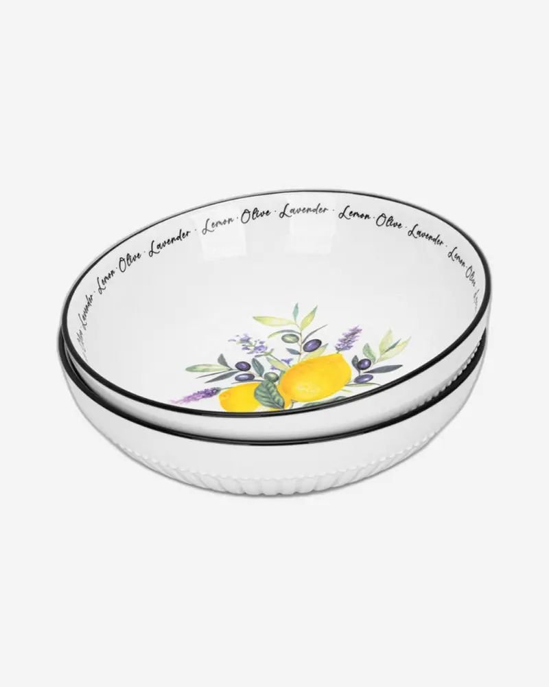 Fissman Lemon Provence Porcelain Dinner Plates – Set Of 2, 18 Cm Diameter 1