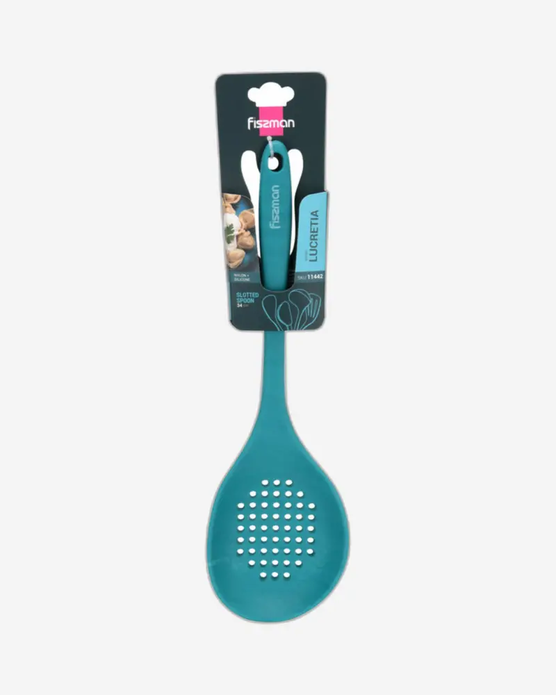 Fissman Lucretia 34 Cm Slotted Spoon – Large Capacity With Drain Holes For Pasta And Veggies 1
