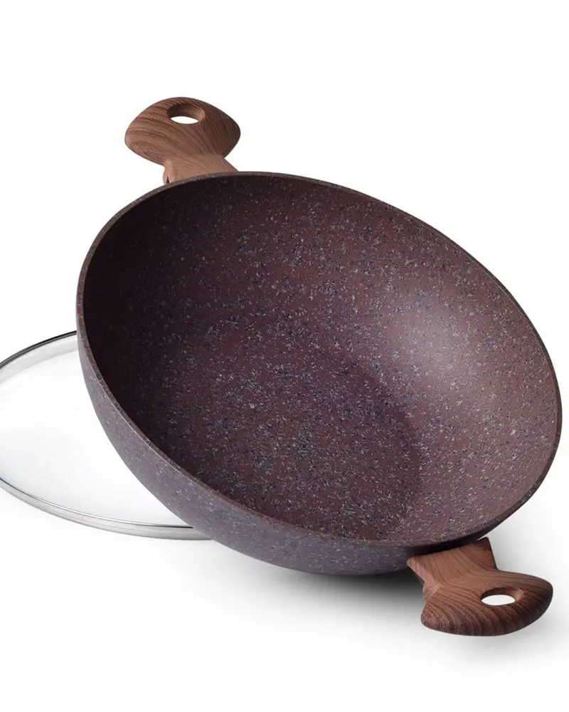 Fissman Magic Purple-And-Brown Aluminum Wok 1