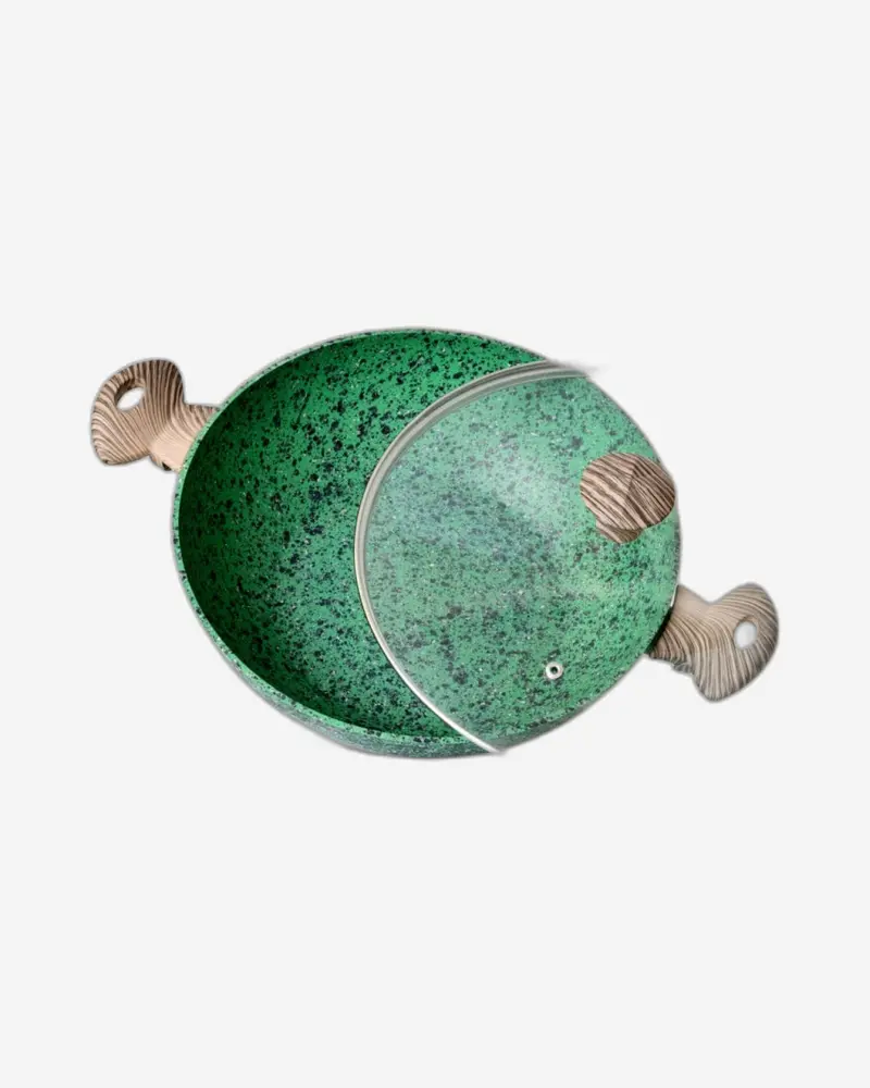 Fissman Malachite 4.5L Aluminum Wok – Green 1