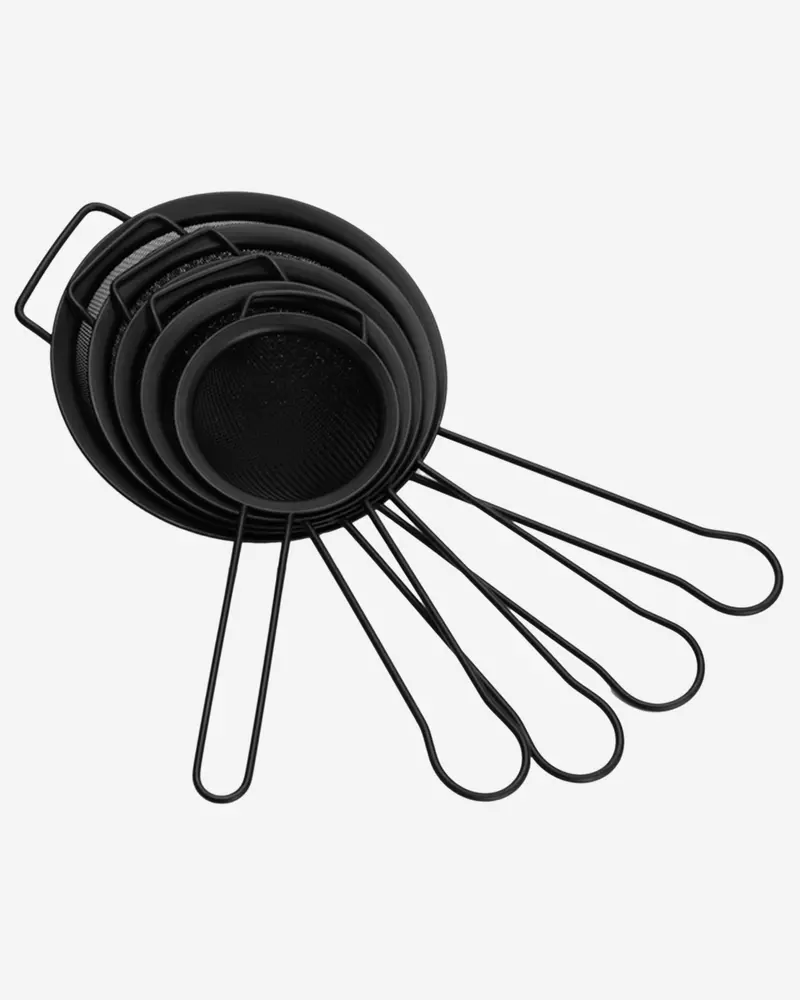 Fissman Premium Black Fine-Mesh Strainer Set – Five Sizes (10–18Cm) 1