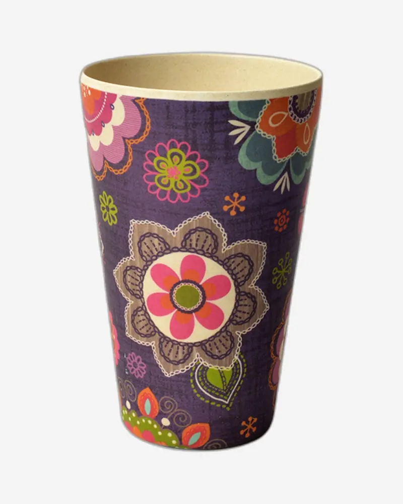 Fissman Printed Purpur Glass Tumbler – 400 Ml 1