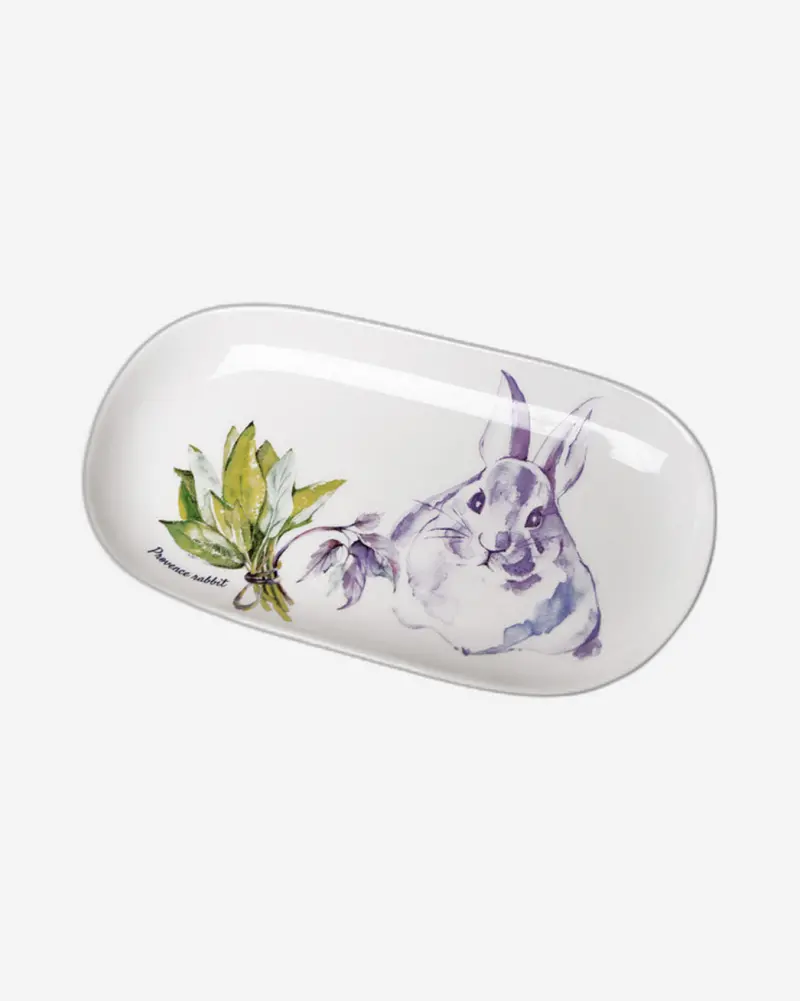 Fissman Rabbit Provence Oval Serving Dish – 400 Ml, Artisan-Inspired Stoneware 1