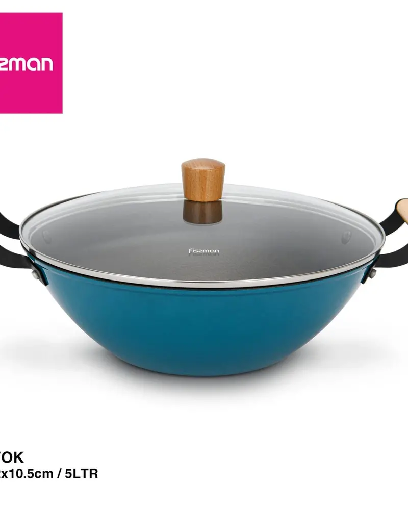 Fissman Seagreen Cast Iron Wok (5 L) 1
