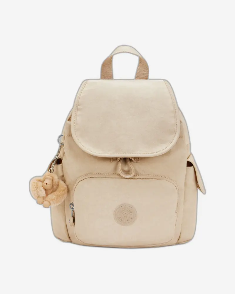 Kipling City Pack Mini Sparkled Beige Small Backpack 1