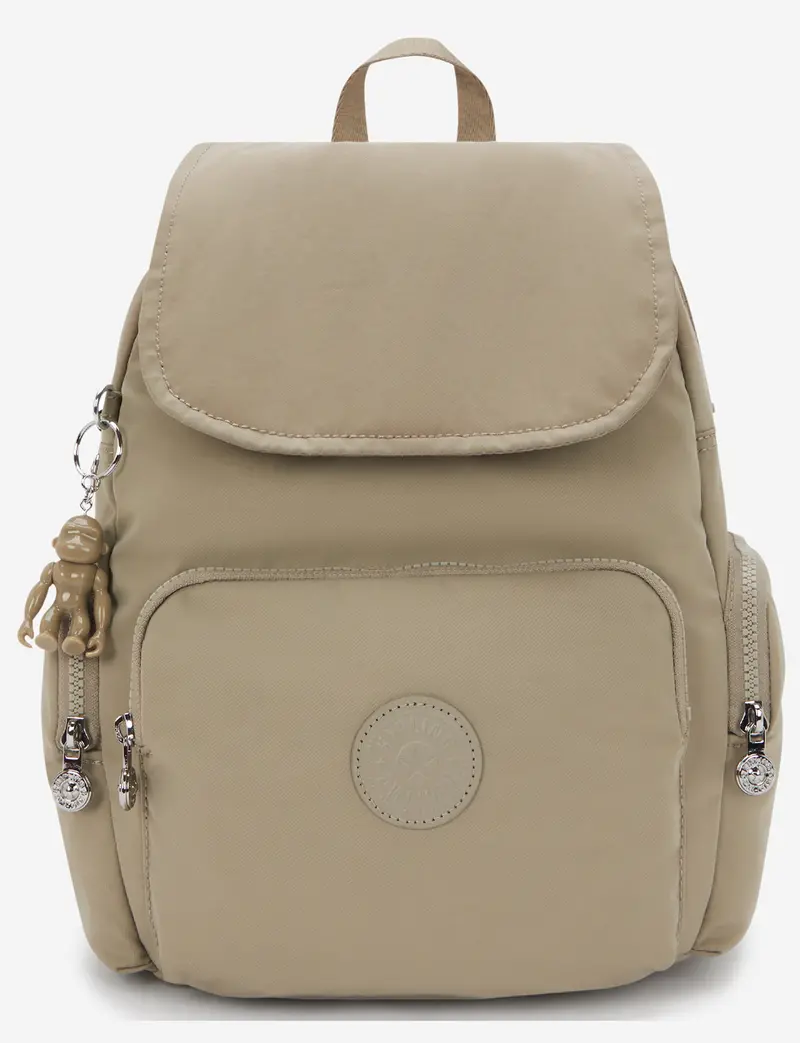 Kipling City Zip Backpack – Small Boho Tan Daypack With Secure Zip Closure (I4430-1Hx) 1