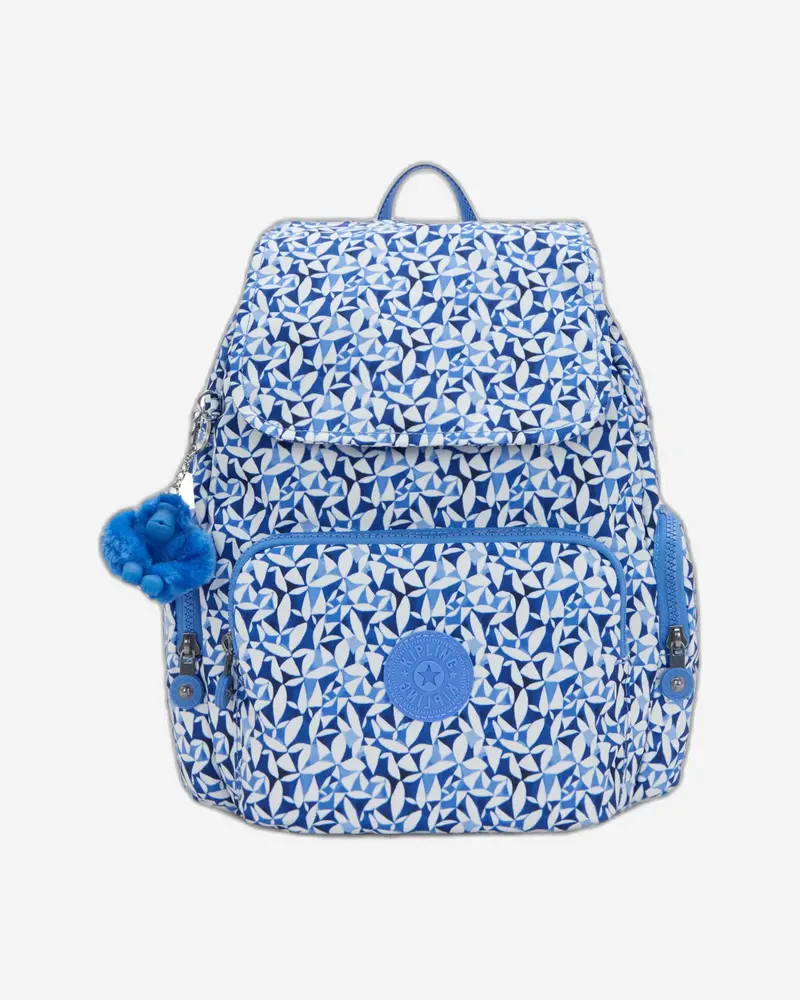 Kipling City Zip S Leaves Backpack – Compact Crazy Leaf Design Small Urban Backpack (I6345-1Du) 1