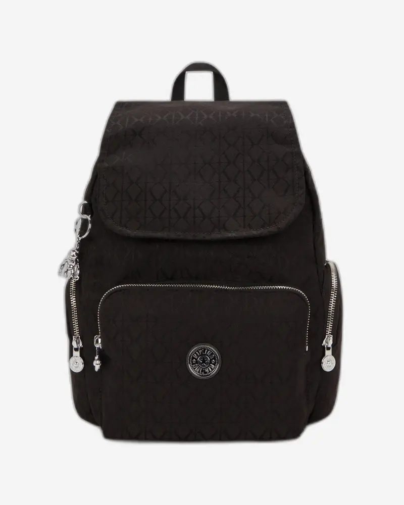 Kipling City Zip S Noir Sign Small Backpack 1