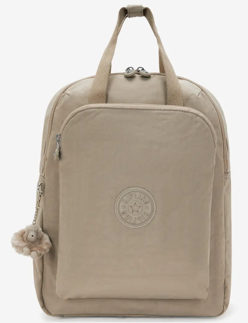 Kipling Kazuki L Soft Taupe Backpack – Large, Laptop-Friendly Travel Pack (I9642-4Pw) 1