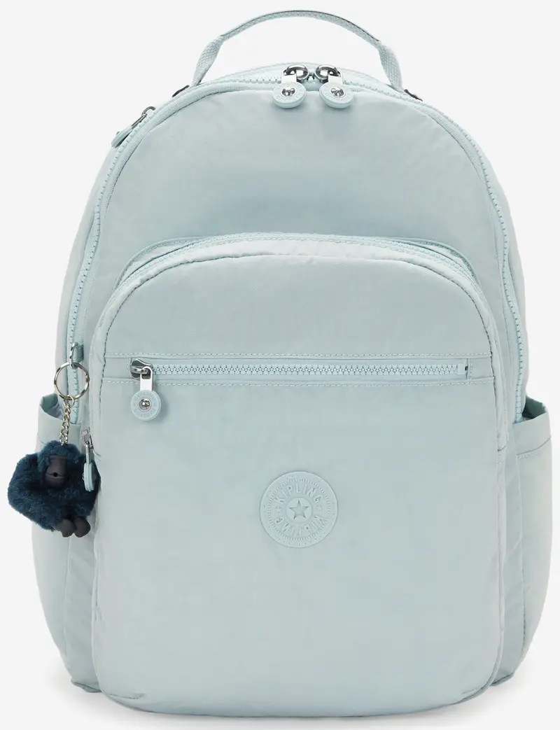 Kipling Seoul Breezy Blue Large Travel Backpack With Laptop Sleeve 1