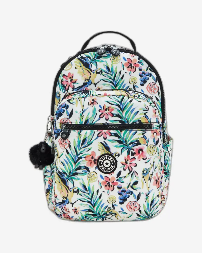 Kipling Seoul Floral Backpack – Large Cocktail-Print Urban Backpack (I6269-5Dz) 1