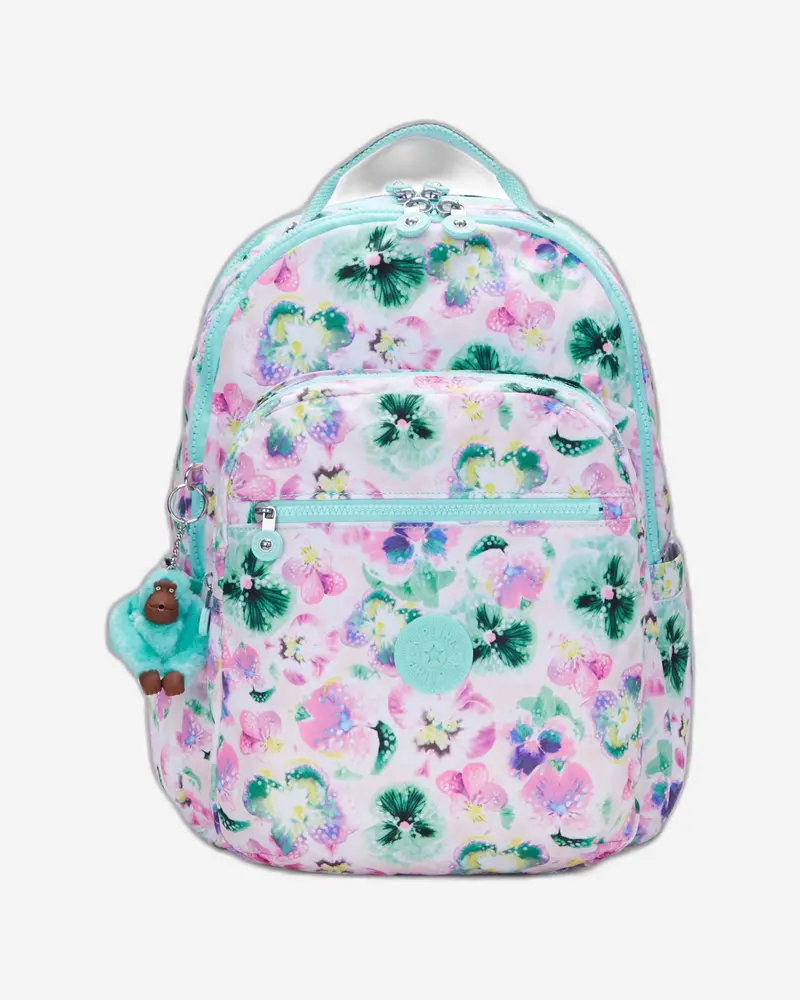 Kipling Seoul Lap Large Backpack In Aqua Blossom – C2I5816-7Ec 1