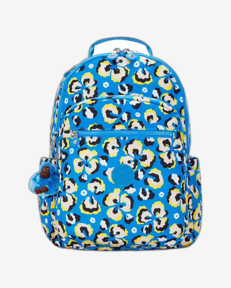 Kipling Seoul Leopard-Floral Backpack – Large Size 1