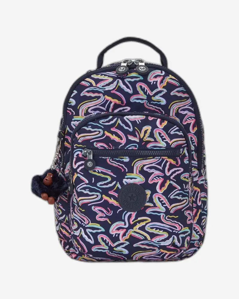 Kipling Seoul Palm Fiesta Small Backpack – Lightweight Travel Bag With Fun Print 1