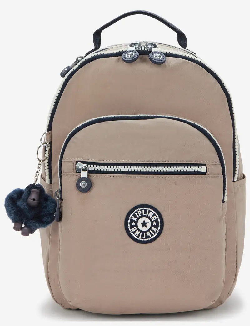 Kipling Seoul S Soft Taupe C Compact Backpack With Tablet Sleeve – I4082-7Ml 1
