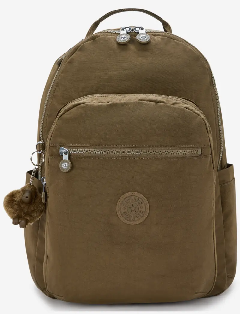 Kipling Seoul Smooth Khaki Large Backpack 1