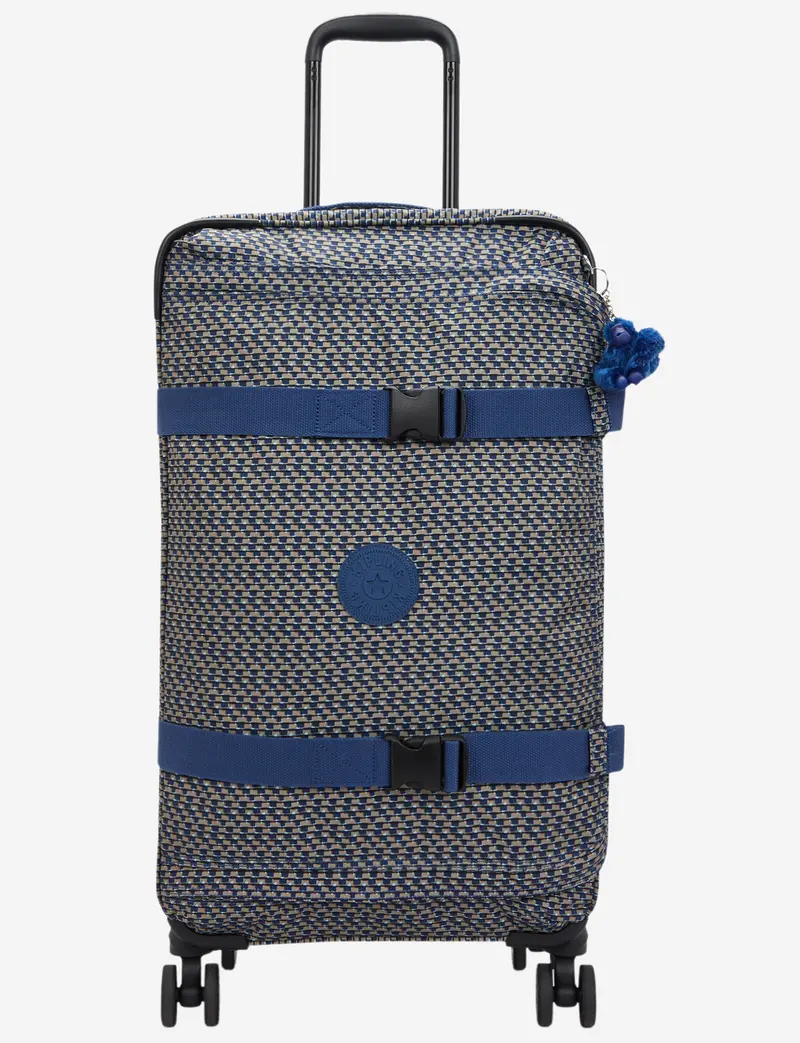 Kipling Spontaneous M Blue On Wire Medium Spinner Suitcase 1