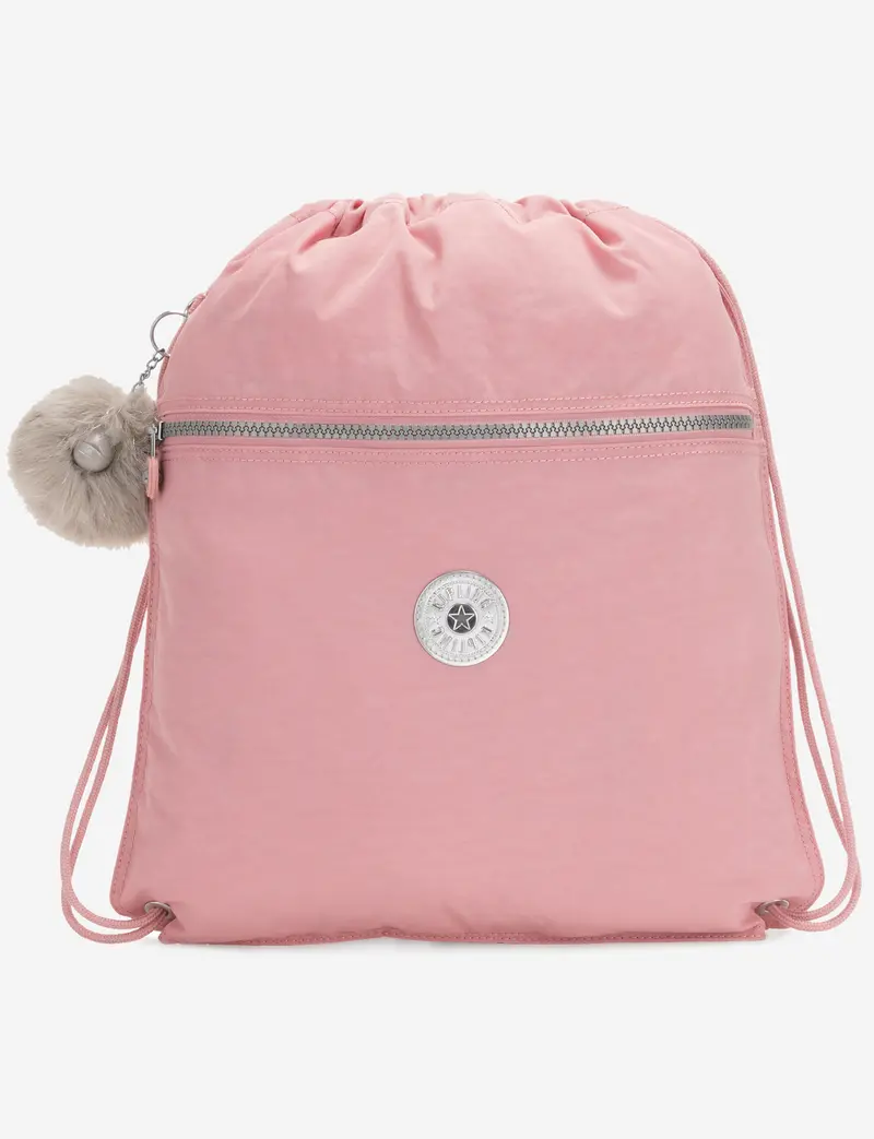 Kipling Supertaboo Bridal Rose Medium Drawstring Backpack 1