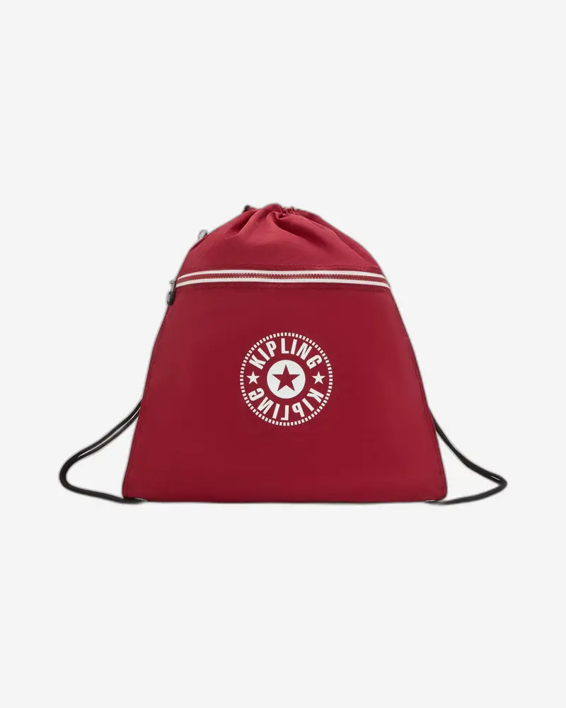 Kipling Supertaboo Drawstring Backpack In Funky Red Combo Design 1