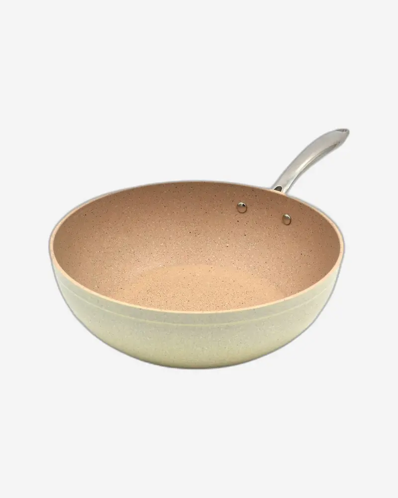 Korkmaz Granita Forged Wok – Professional-Grade Stainless Steel Stir-Fry Pan 1