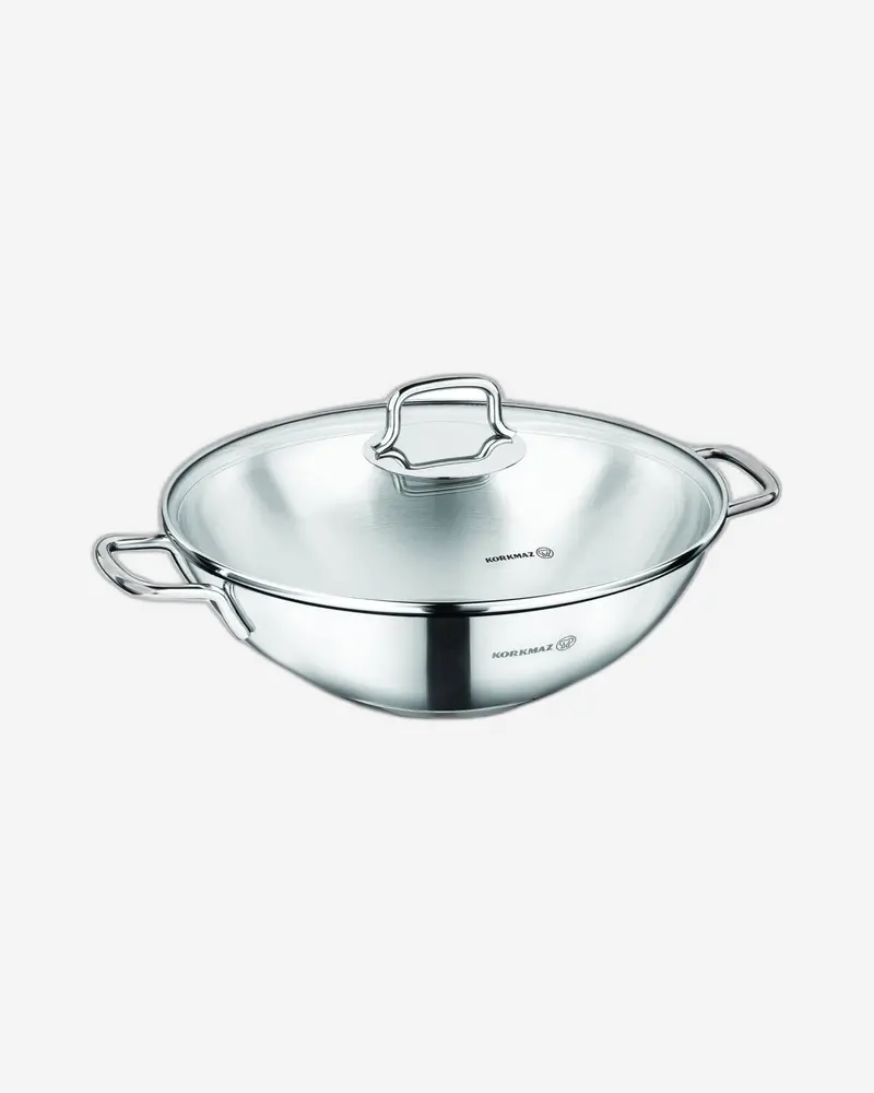 Korkmaz Perla Wok – Premium Stainless Steel Cookware With Ergonomic Handle 1
