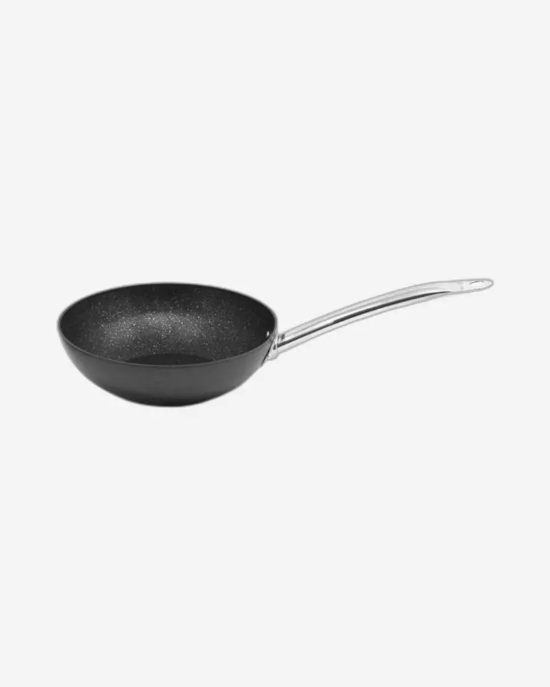 Korkmaz Proline Nero Forged Wok – Heavy-Duty Stainless Steel Stir-Fry Pan 1