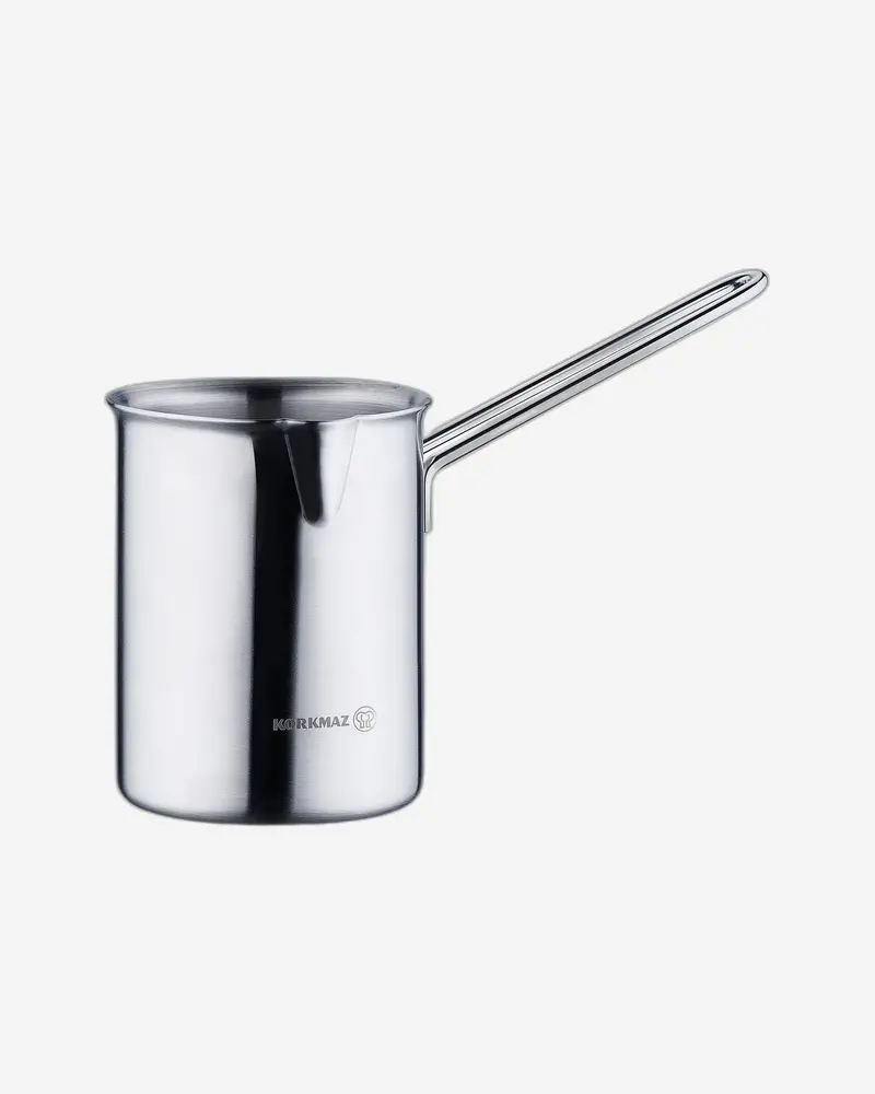 Korkmaz Proline Satin-Finish Milk Pan – Sleek Stainless Steel Cooking Pot 1