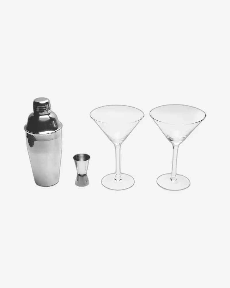 Ladelle Aurora Silver 4-Piece Cocktail Gift Set 1