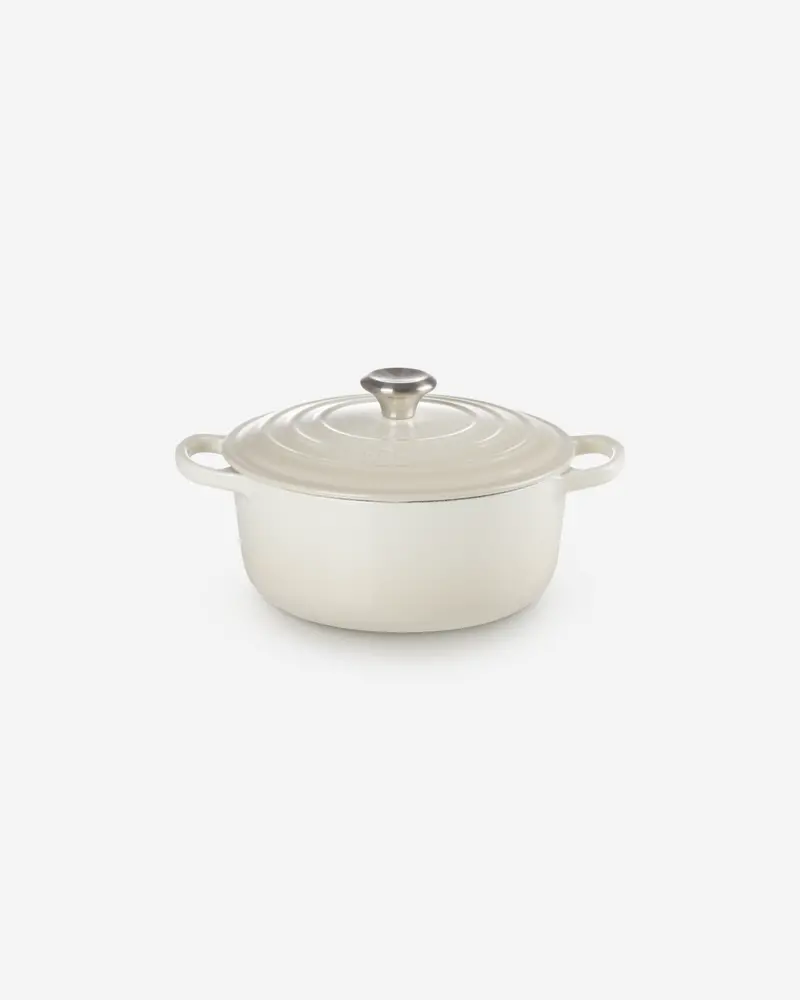 Le Creuset 20Cm Round Casserole In Meringue 1