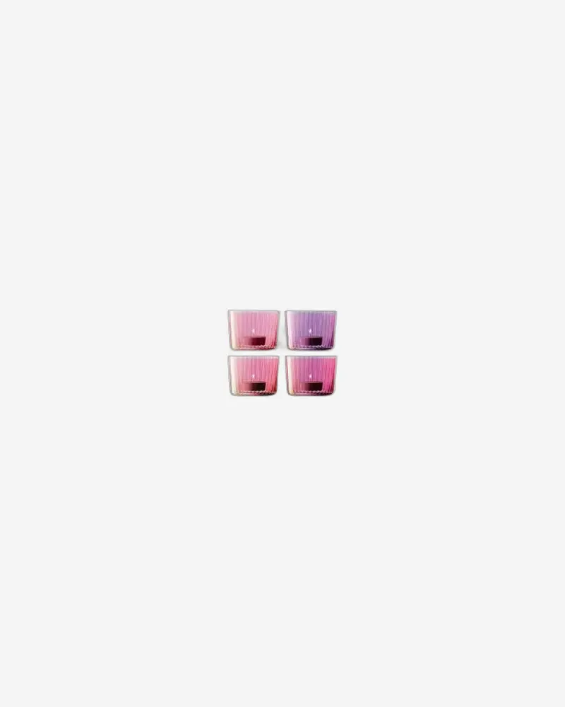 Lsa Gems Tealight Holders – Garnet-Colored Set Of 4 1